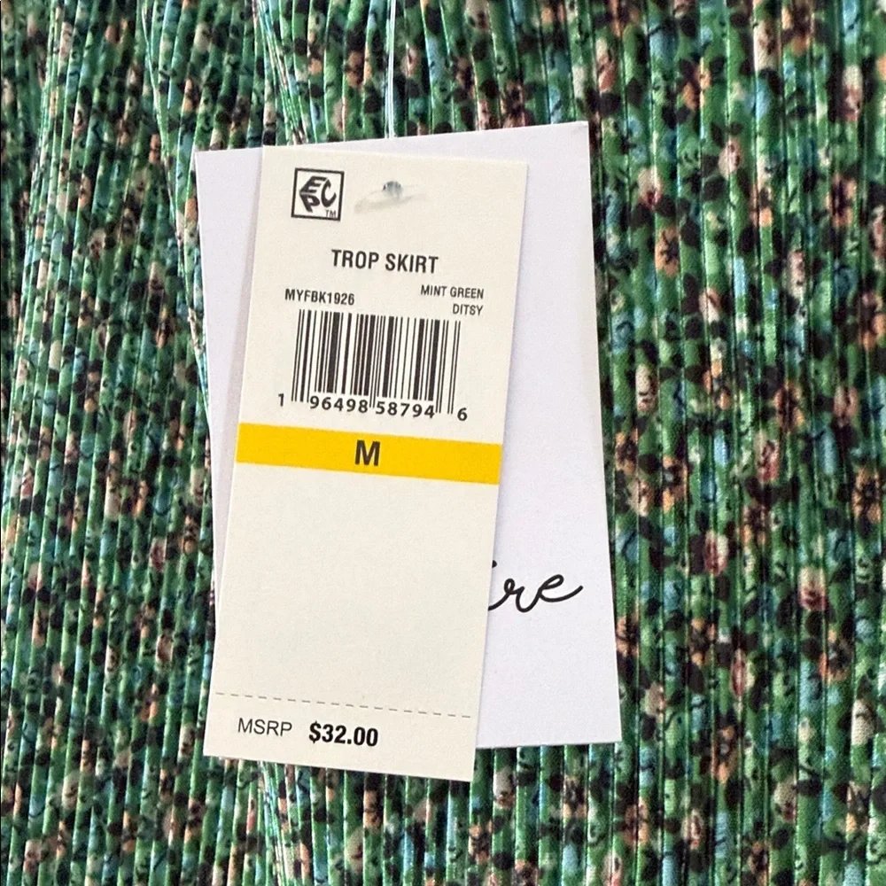 love, Fire Green Patterned Midi Skirt - Picture 3 of 3